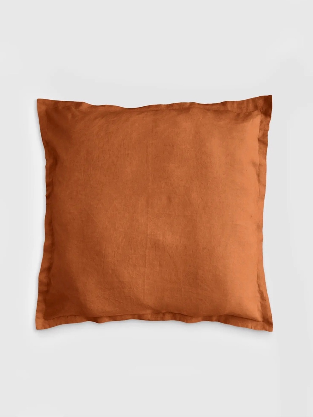 Quince Linen Euro Sham in Terracotta